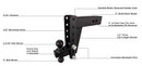 BulletProof 3.0" Heavy Duty 8" Drop/Rise Hitch-4