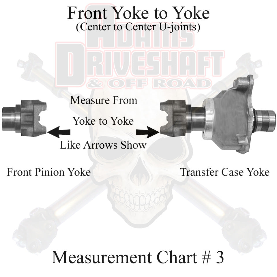 ADAMS DRIVESHAFT LJ Front 1350 HALF ROUND CV DRIVESHAFT [EXTREME DUTY SERIES] SOLID U-JOINT