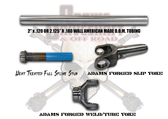 Adams Driveshaft's Build your Own - DIY - Offroad Buggy, Jeep Driveshaft, Etc. in 1310 Series