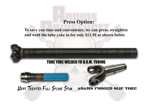 Adams Driveshaft's Build your Own - DIY - Offroad Buggy, Jeep Driveshaft, Etc. in 1350 Series