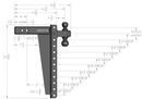 BulletProof 2.5" Heavy Duty 18" Drop/Rise Hitch-4