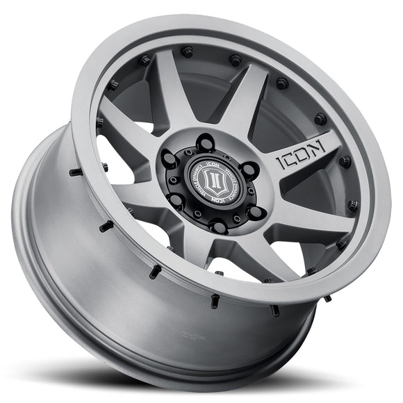 ICON Alloys Rebound Pro, Titanium, 17 x 8.5 / 5 x 5, -6mm Offset, 4.5" BS