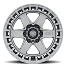 ICON Alloys Raider, Titanium, 17 x 8.5 / 6 x 5.5, 0mm Offset, 4.75" BS-2