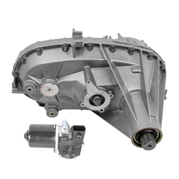 Remanufactured NV144 Transfer Case, 2004-07 Dodge Durango, 2007 Aspen, 32 Spline Rear Slip Yoke, Exposed Spline Front Output, Single Speed, Electric Shift, With Shift Motor