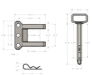 BulletProof Heavy Duty 2-Tang Clevis with 1" Pin-5