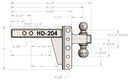 BulletProof 2.0" Heavy Duty 4" Drop/Rise Hitch-6