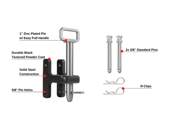 BulletProof Heavy Duty Single Tang Clevis with 1" Pin