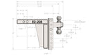 BulletProof 2.0" Extreme Duty 8" Drop/Rise Hitch-5