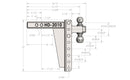 BulletProof 2.0" Heavy Duty 10" Drop/Rise Hitch-5