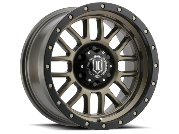 ICON Alloys Alpha, Bronze, 17 x 8.5 / 6 x 5.5, 0mm Offset, 4.75" BS