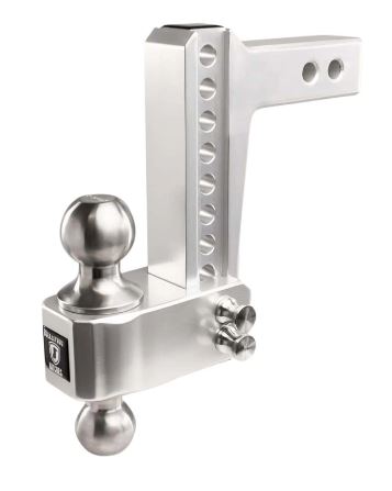 BulletProof 2.0" Aluminum Medium Duty 6" Drop/Rise Hitch - Stainless Ball
