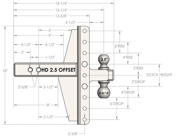 BulletProof 2.5" Heavy Duty 4" & 6" Offset Hitch