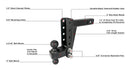 BulletProof 2.0" Medium Duty 6" Drop/Rise Hitch-3