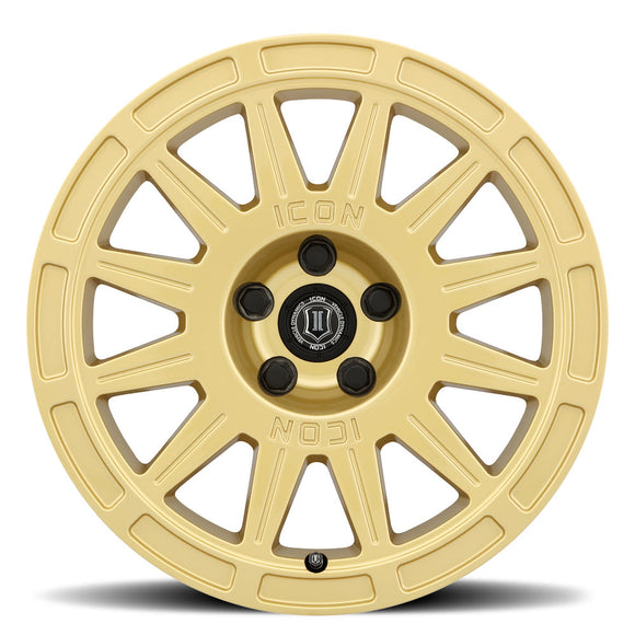 ICON Alloys Ricochet, Gloss Gold, 17 x 8 / 5 x 100, 38mm Offset, 6" BS