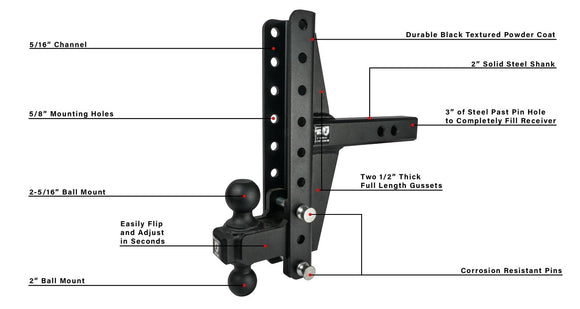 BulletProof 2.0" Heavy Duty 4" & 6" Offset Hitch
