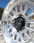 ICON Alloys Anza, Silver Machined, 17 x 8.5 / 5 x 5, -6mm Offset, 4.5" BS-2