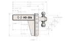 BulletProof 3.0" Heavy Duty 6" Drop/Rise Hitch-5