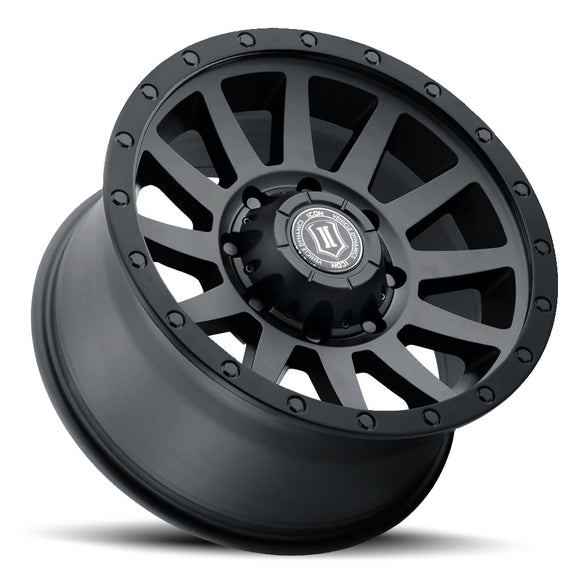 ICON Alloys Compression HD, Double Black, 18 x 9 / 8 x 6.5, 12mm Offset, 5.5" Backspace
