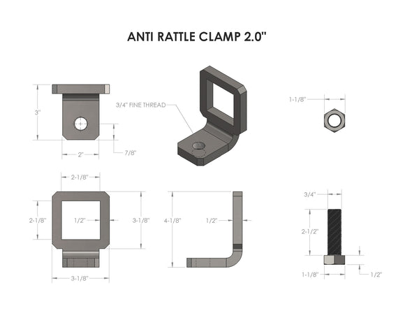 BulletProof 2" Anti-Rattle Clamp
