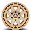 ICON Alloys Compass, Satin Brass, 17 x 8.5 / 5 x 5, -6mm Offset, 4.5" BS-5