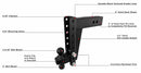 BulletProof 3.0" Heavy Duty 10" Drop/Rise Hitch-4