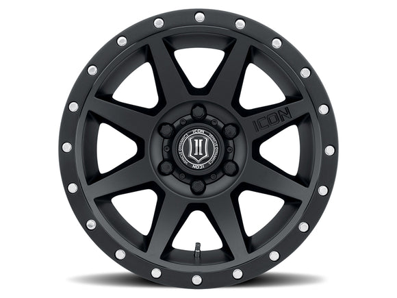 ICON Alloys Rebound, Satin Black, 18 x 9 / 5 x 5, -12mm Offset, 4.5" BS