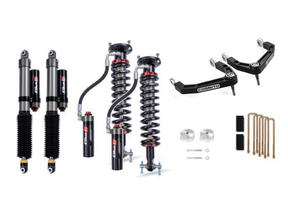Cognito   3-Inch Elite Billet UCA Leveling Lift Kit With Elka 2.5 Shocks For 19-24   Silverado/ Sierra 1500 2WD/4WD