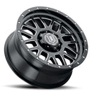 ICON Alloys Alpha, Gloss Black, Milled Windows, 20x9 / 5x150, 16mm OS, 5.625" BS-3