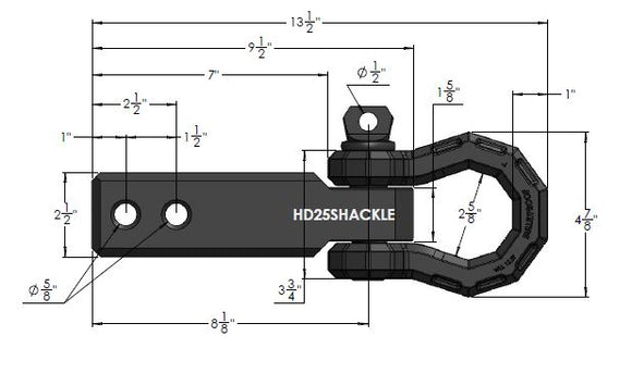 BulletProof 2.5" Heavy Duty Receiver Shackle