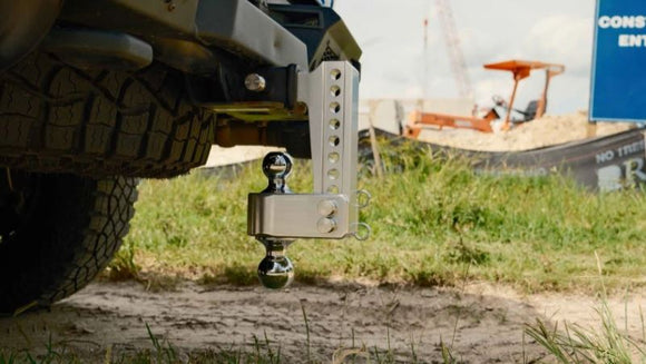 BulletProof 2.0" Aluminum Medium Duty 6" Drop/Rise Hitch - Stainless Ball