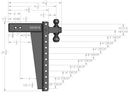 BulletProof 3.0" Heavy Duty 18" Drop/Rise Hitch-4