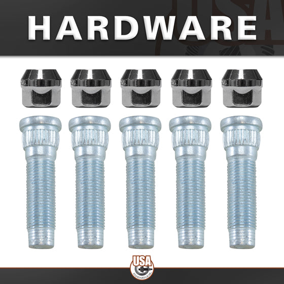 Rear Axle Kit Fits Ford 7.5"/8.8" Diff 28 Spline 5 Lug w/ABS 30" Long