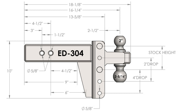BulletProof 3.0" Extreme Duty 4" Drop/Rise Hitch