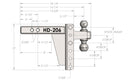 BulletProof 2.0" Heavy Duty 6" Drop/Rise Hitch-6