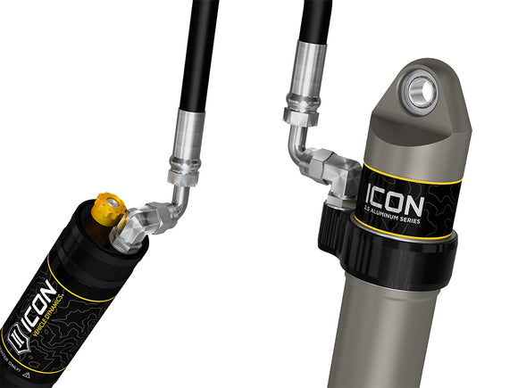 ICON 2005-2023 Toyota Tacoma/2003-2024 4Runner/2007-2014 FJ Cruiser/2003-2009 Lexus GX470, Front, V.S. 2.5 Aluminum Series Shock Absorbers, S2 Secondary Shocks, Remote Reservoir w/ CDCV, Pair
