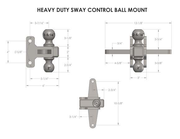 BulletProof Heavy/Extreme Duty Sway Control Ball Mount