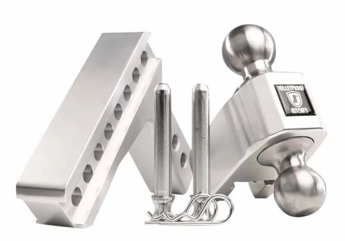 BulletProof 2.0" Aluminum Medium Duty 4" Drop/Rise Hitch - Stainless Ball