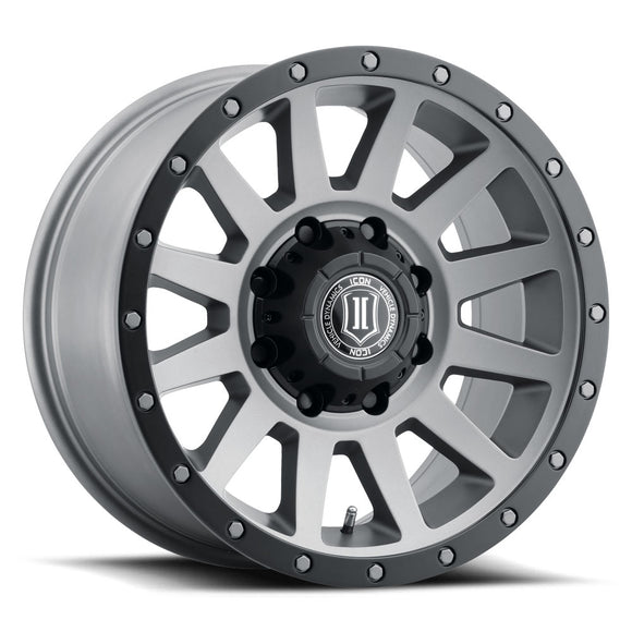 ICON Alloys Compression HD, Titanium, 18 x 9 / 8 x 6.5, 12mm Offset, 5.5" Backspace