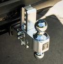 BulletProof 2.0" Aluminum Medium Duty 4" Drop/Rise Hitch - Stainless Ball-4