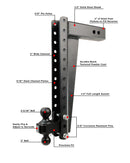 BulletProof 3.0" Heavy Duty 20" Drop/Rise Hitch-3