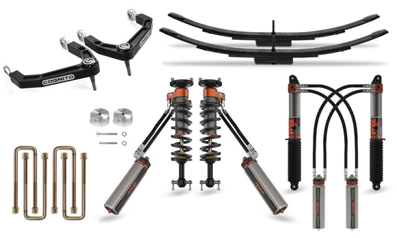 Cognito Ultimate Billet UCA Leveling Kit With Fox FRS 3.0 IBP Shocks 3-Inch 19-25 Silverado/Sierra 1500 & 1-Inch Including AT4, AT4X, Trail Boss, & ZR2 2WD/4WD