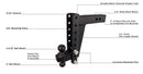 BulletProof 2.5" Heavy Duty 10" Drop/Rise Hitch-4