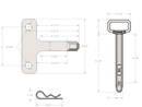 BulletProof Heavy Duty Single Tang Clevis with 1" Pin-5