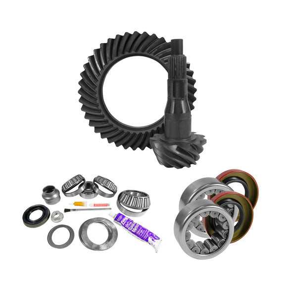 9.75" Ford 3.55 Rear Ring & Pinion, Install Kit, Axle Bearings & Seal