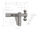 BulletProof 2.5" Medium Duty 4" Drop/Rise Hitch-5