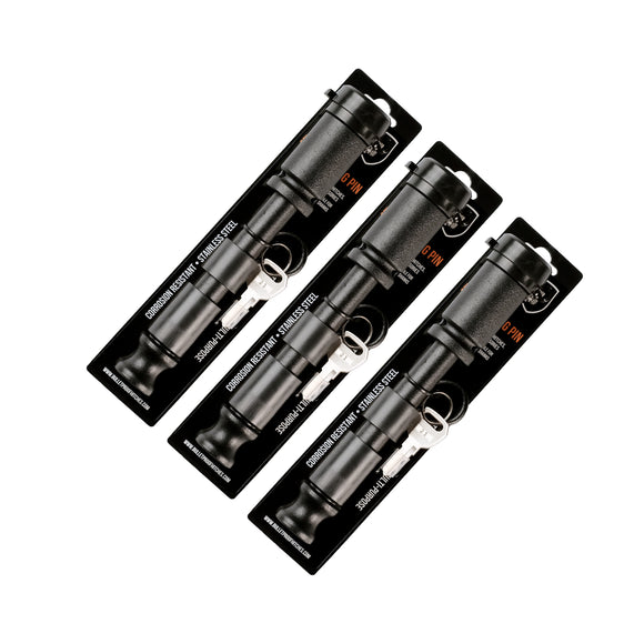 BulletProof Black Ops 5/8" Locking Pin, 3-Pack Keyed Alike