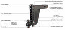 BulletProof 3.0" Extreme Duty 12" Drop/Rise Hitch-4