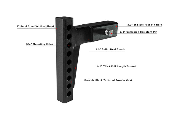 BulletProof 2.5" Weight Distribution Shank