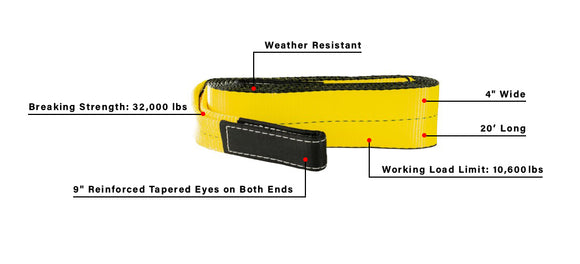 BulletProof Extreme Duty 4" Tow Strap