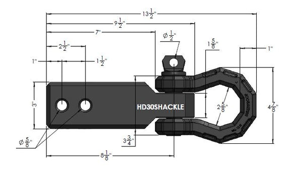 BulletProof 3.0" Heavy Duty Receiver Shackle